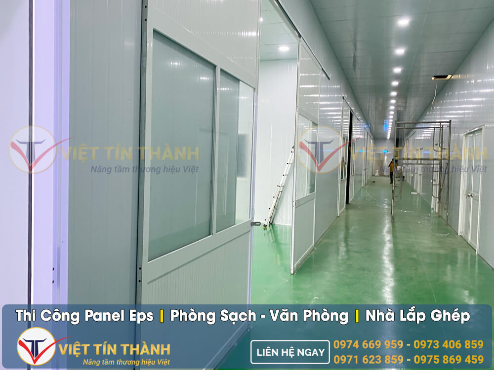 thi công tấm cách nhiệt panel eps nhà máy thực phẩm